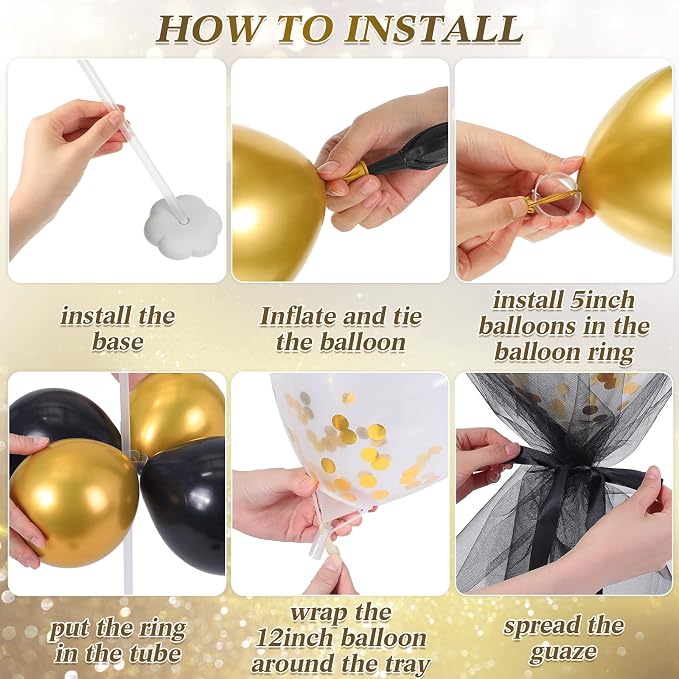 BBTO 4 Set Table Centerpieces Balloons Stand Kit Table Stand Holder - Image 6