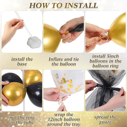 BBTO 4 Set Table Centerpieces Balloons Stand Kit Table Stand Holder - Image 6