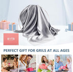 Silk Pillow Cases Queen Size 100% Mulberry Silk Pillowcase for Hair and Skin 22 Momme Both Side Grade 6A Silk Cooling Soft Breathable 20 x 30 Inches with Hidden Zipper 1PC, Grey