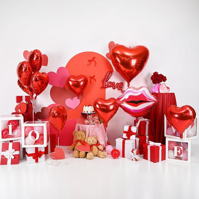 32 Inch Large Red Heart Balloons - Image 4