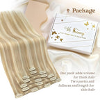 Ve Sunny Human Hair Clip in Extensions Blonde Clip in Hair Extensions Human Hair Highlight Blonde Hair Extensions Real Human Hair Clip ins Thick End 18inch 7pcs 120g