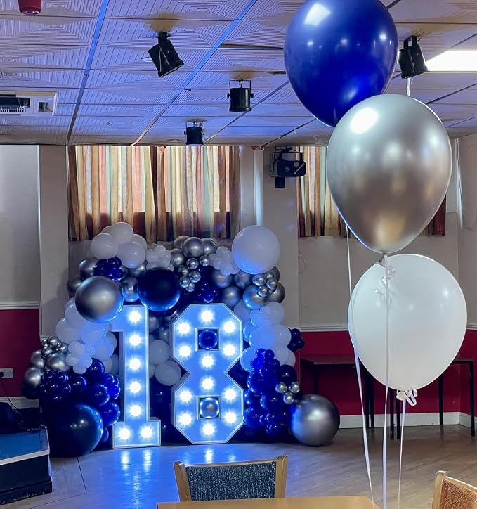 153Pcs Navy Blue and Silver Balloons Garland Arch Kit - Image 7