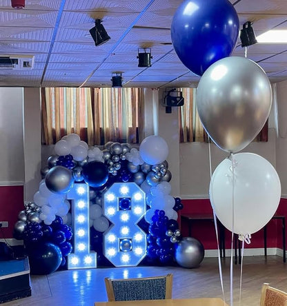 153Pcs Navy Blue and Silver Balloons Garland Arch Kit - Image 7