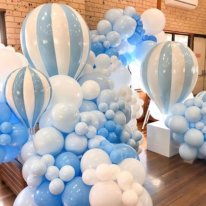PartyWoo Light Blue Balloons 100pcs Different Sizes of 18 12 10 5 Inch Baby - Image 6