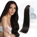 Sunny Hair Tape in Hair Extensions Real Human Hair Invisible Remy Hair Extensions Tape ins for Women Darkest Brown 14 inch 20Pcs 50G
