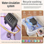 Head Spa Equipment, Massage Shampoo Bed, Supports Water Circulation｜Fumigation｜Light Therapy Massage Table for Spa Beauty Salon