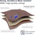 TheWarmHome Decorative Basket Rectangular Fabric Storage Bin Organizer Basket with Handles for Clothes Storage (Brown, Large-1Pack,15L*10.5W*8H)