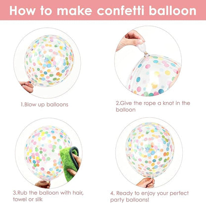 Zesliwy Pastel Colorful Balloons Set, Party Decorations | Pastel Rainbow Balloon - Image 3