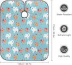 Extra Long Professional Salon Cape, Samoyed Dogs Floral Dog Dyeing Salon Apron Haircut Cloth Wrap Protector for Hair Cutting