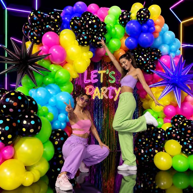 200Pcs Neon Balloons Garland Arch Kit - Image 6