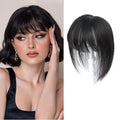YAMI Hair Toppers for Women Real Human Hair Toppers for Women with Thinning Hair Topper with Bangs and All Hand-woven Swiss Base (Natural Black)
