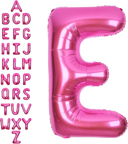 SUWEN 40 Inch Hot Pink Large E Letter Balloons Big Foil Helium Letter A-Z | by SUWEN
