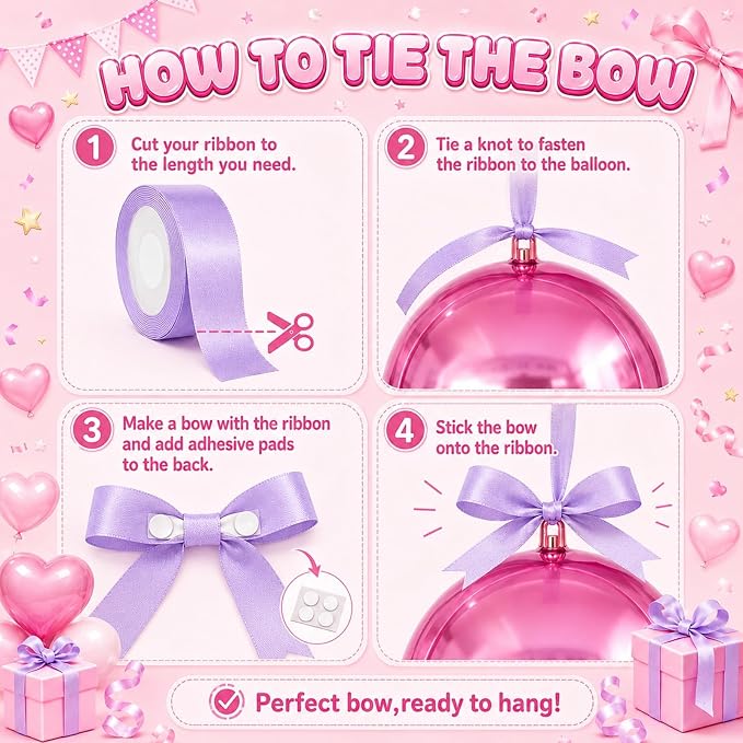 Purple Pink Round Foil Balloons - Image 3