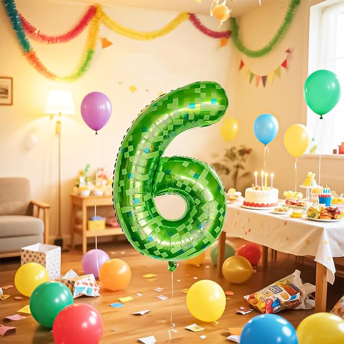 Green Number Balloons, Gaint Green Pixel Number 2 Balloon 40 Inch Dark green 2 - Image 3