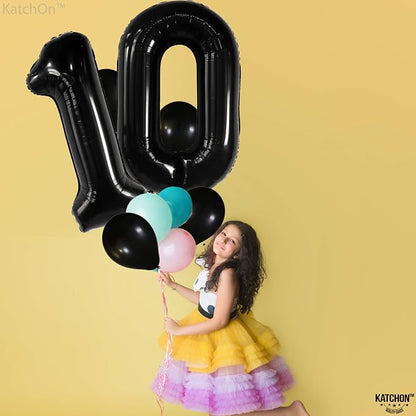 KatchOn Black number 10 balloon 40 Inch - Image 6
