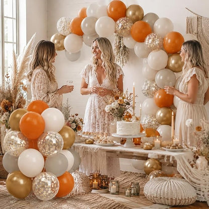 Burnt Orange Gold Balloons, 12 Inch Terracotta Nude Gold Balloon - Image 8