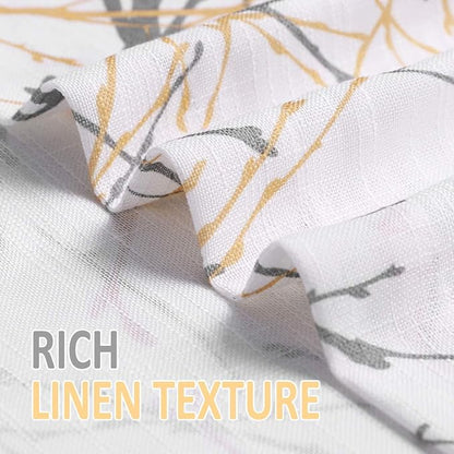 FMFUNCTEX Linen Semi Sheer Curtains - Image 8