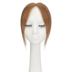 Benehair Clip on Bangs Human Hair, Front Hair Extensions for Women Hair Pieces with Temples for Daily Wear (Light Brown)