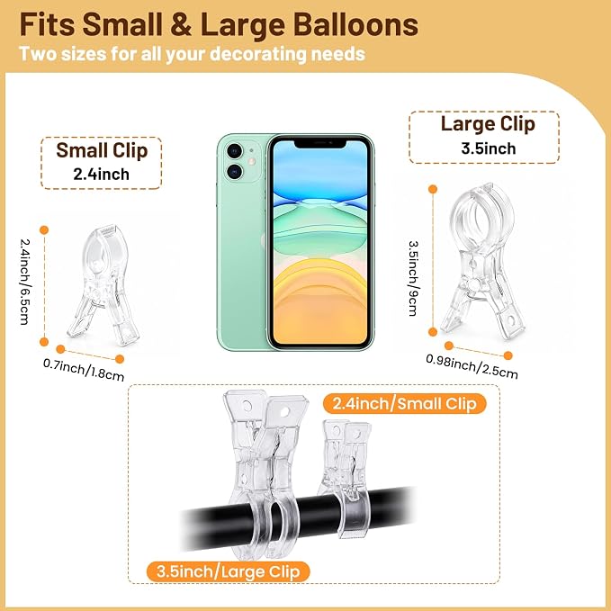 12 Pack Balloon Arch Clips Heavy Duty Transparent Clips, Arch Set - Image 8