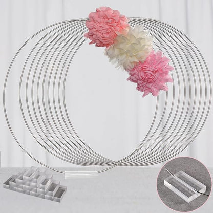 YALLOVE 10 PCS 14 Inch Floral Hoop Table Centerpiece, Flower NOT Included | by YALLOVEPARTYSUPPLIES