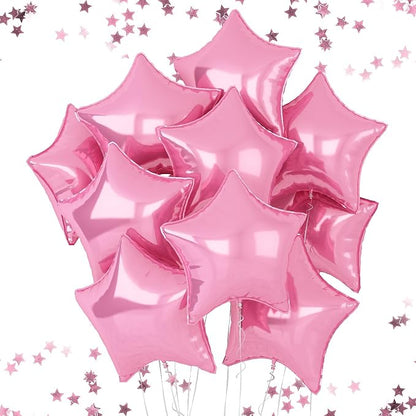 Pink Star Balloons, 18 Inches Star Foil Balloons by FEYG