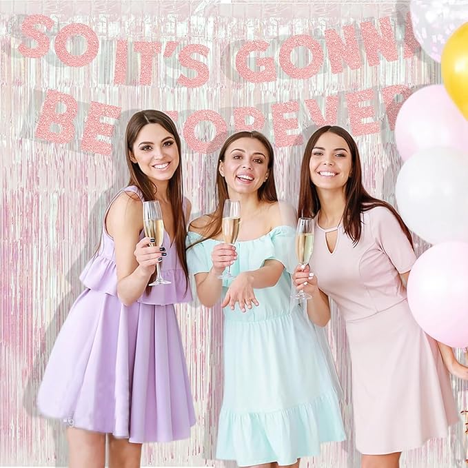 BRAVESHINE Iridescent Fringe Backdrop | Holographic Party Streamers Curtain | 2 - Image 2