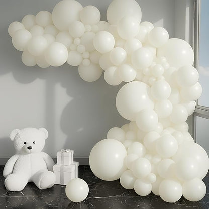 Vellax 146-Pc White Balloon Garland Arch Kit, Baby Shower, DIY | 146-pc white by Vellax