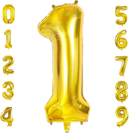 Number 1 Balloons for 1th Birthday Party Decorations, 0-100 Large No.1 Balloons by Joycard