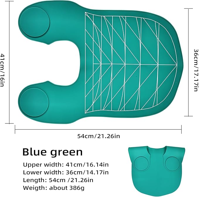 Professional Hair Cutting Cape with Geometric Grid Pattern, Longer Silicone Waterproof Cutting Mat,Neck Guide
