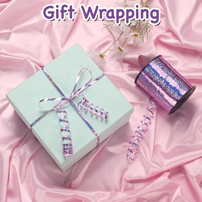 500 Yards Curling Ribbon, Shiny Metallic Balloon String - Image 2