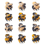 Cobahom 12Pcs 0.79 Inch Extra Small Claw Clips for Thin Thick Hair, Super Mini No-Slip Jaw Clips for Hair Styling, Tortoiseshell Small Hair Accessories for Women Girls