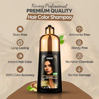 Hair Color Shampoo – 5 in 1 Hair Dye Shampoo for Grey Hair - Instant Hair Dye with 100% Color Accuracy Enriched with Natural Ingredients - Ammonia Free - 500ml (Black)
