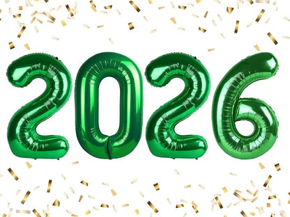 Number Balloons Dark Green 2026 Balloon 40 inch by Enyeopd