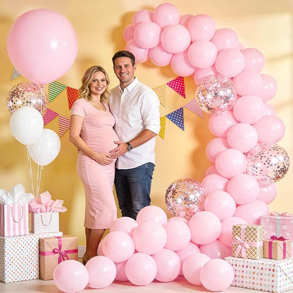 110pcs Light Pink Balloon 12 inch, Light Pink Latex Balloons - Image 5