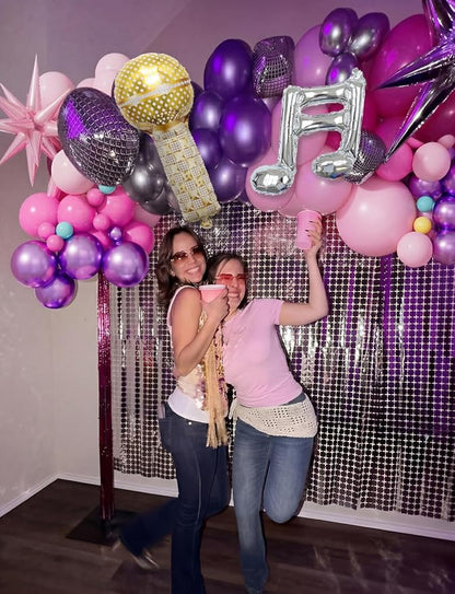 Pink and Purple Balloon Garland Arch Kit，Birthday Party Decor | 144 PCS Purple - Image 4