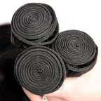 Human Hair Bundles Natural Black Straight Bundles 16 18 20 Inch Brazilian Virgin Remy Hair Extensions Niegmeag Double Weft Color 1B Straight Bundle Hair Weave 300g