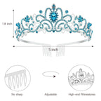 Birthday Girl Sash, Crown for Girls, Girls Tiara Blue Crown, Princess Crowns Happy Birthday Crowns, Tiaras for Girl, Birth Decorations, BirthdayGirl Headband, Birthdays Accessories