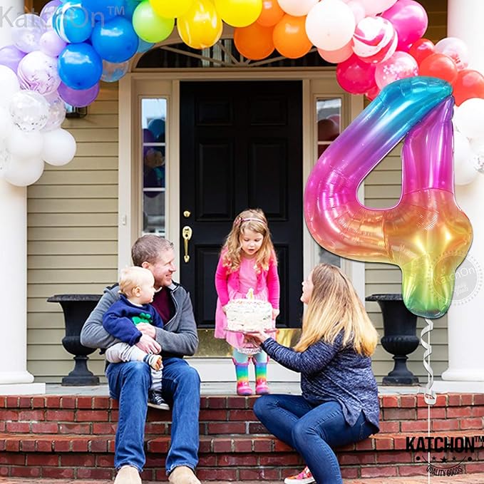 KatchOn Giant Rainbow 4 Balloon Number - Image 6