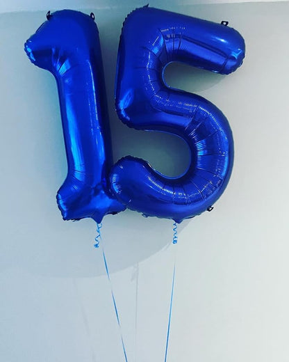 40 Inch Navy Blue 15 Number Balloons Giant Jumbo Huge 15 or 51 Foil Mylar - Image 3