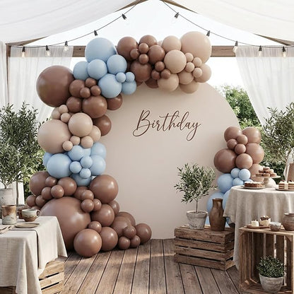 RUBFAC 135pcs Brown Balloons, Boho Coffee Latex Balloon Different Sizes 18 12 - Image 5