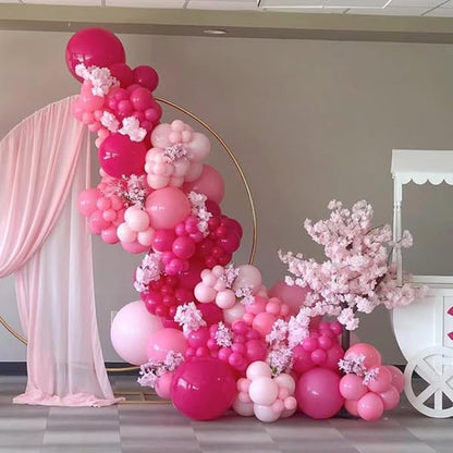 Pink Balloon Arch Kit, Metallic Hot Pink Balloons - Image 5