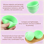5-Piece Silicone Mixing Bowl Set, 3.3-Inch Microwaveable Silicone Bowls for Facial Masks, Mud Masks, and Other Skin Care Products Facial Bowls for Estheticians. (Green)