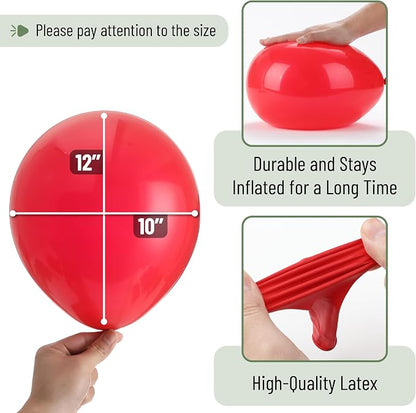 Mr. Pen- Red Confetti Balloons, 12 Inch, 54 Pack | Latex Balloons - Image 3