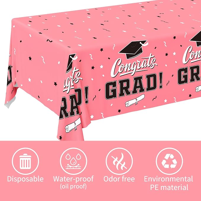 Graduation Tablecloths Graduation Party 2025 Table Decorations Waterproof - Image 3
