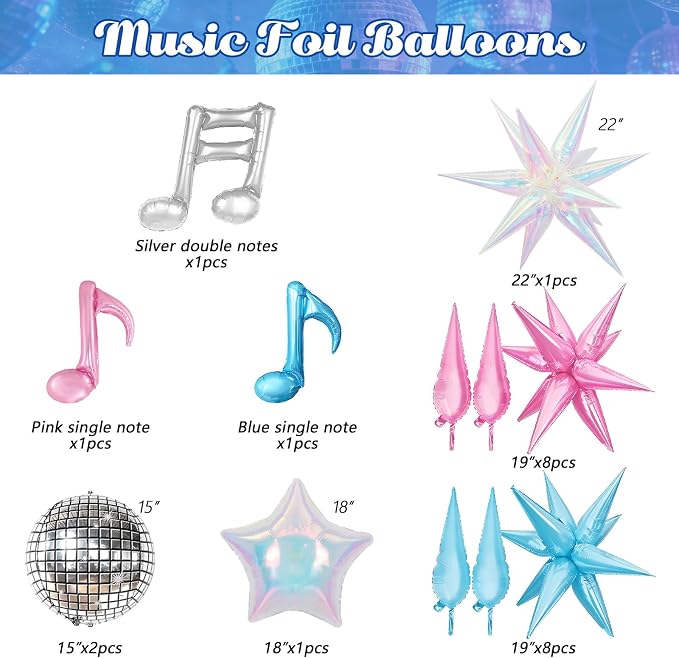 JOGAMS 175Pcs Colorful K-Pop Balloon Arch Kit, Hot Pink Blue Yellow White Pink - Image 3