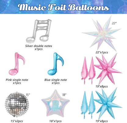 JOGAMS 175Pcs Colorful K-Pop Balloon Arch Kit, Hot Pink Blue Yellow White Pink - Image 3