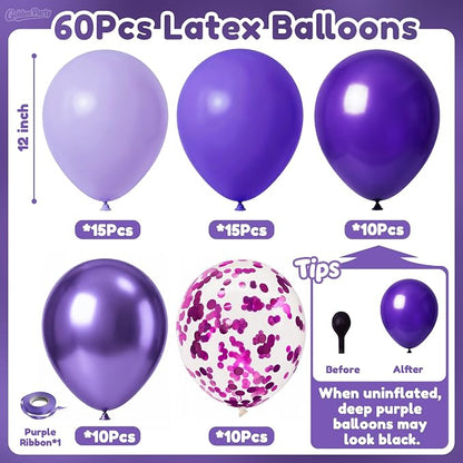 Purple Balloons, Anniversary, Graduation, Wedding Party Decorations - Image 2