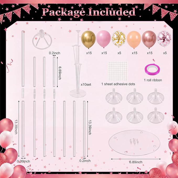 10 Sets of Balloon Stands Kits - Image 2