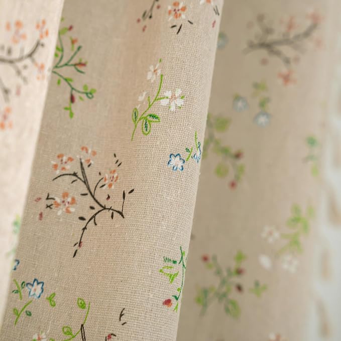 ENJOYBRIDAL Floral Bedroom Curtains 84 Inch Length 2 Panels Set Farmhouse Semi - Image 4