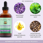 Sunny Isle Lavender Mint Hair and Strong Roots Oil 4oz | Infused with Jamaican Black Castor Oil and Biotin | Strengthen and Nourish Hair Follicles | Dry Scalp, Split Ends | Double Growth Formula